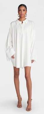 KBB by Kahlana Women's The Henley Long Sleeve Shirt Dress
